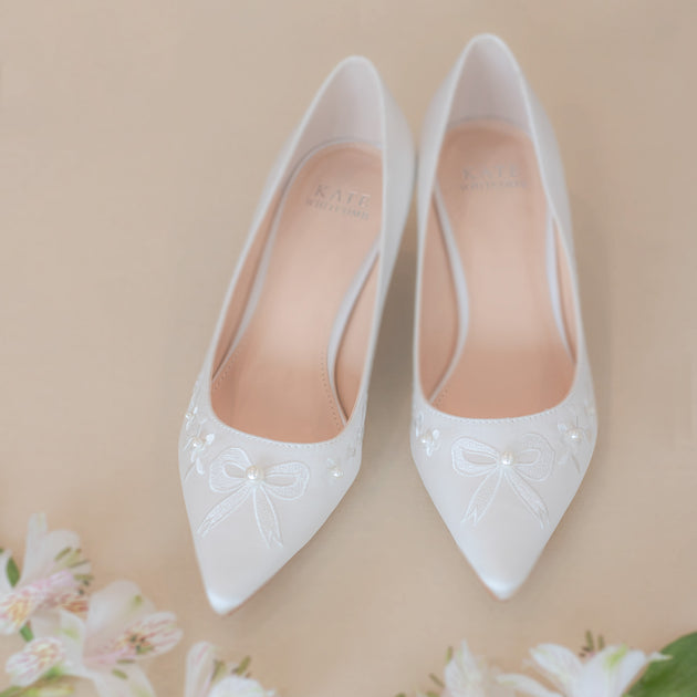 White ivory wedding shoes cheap