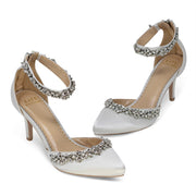 Wedding Shoes - Milly Ivory Bridal Heels - Kate Whitcomb Shoes