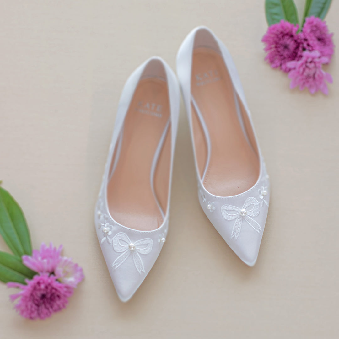 Pretty Wedding Shoes With Kitten Heels | Evie Ivory | Kate Whitcomb Bridal Shoes 8 Pretty Wedding Shoes With Kitten Heels | Evie Ivory | Kate Whitcomb Bridal Shoes 8