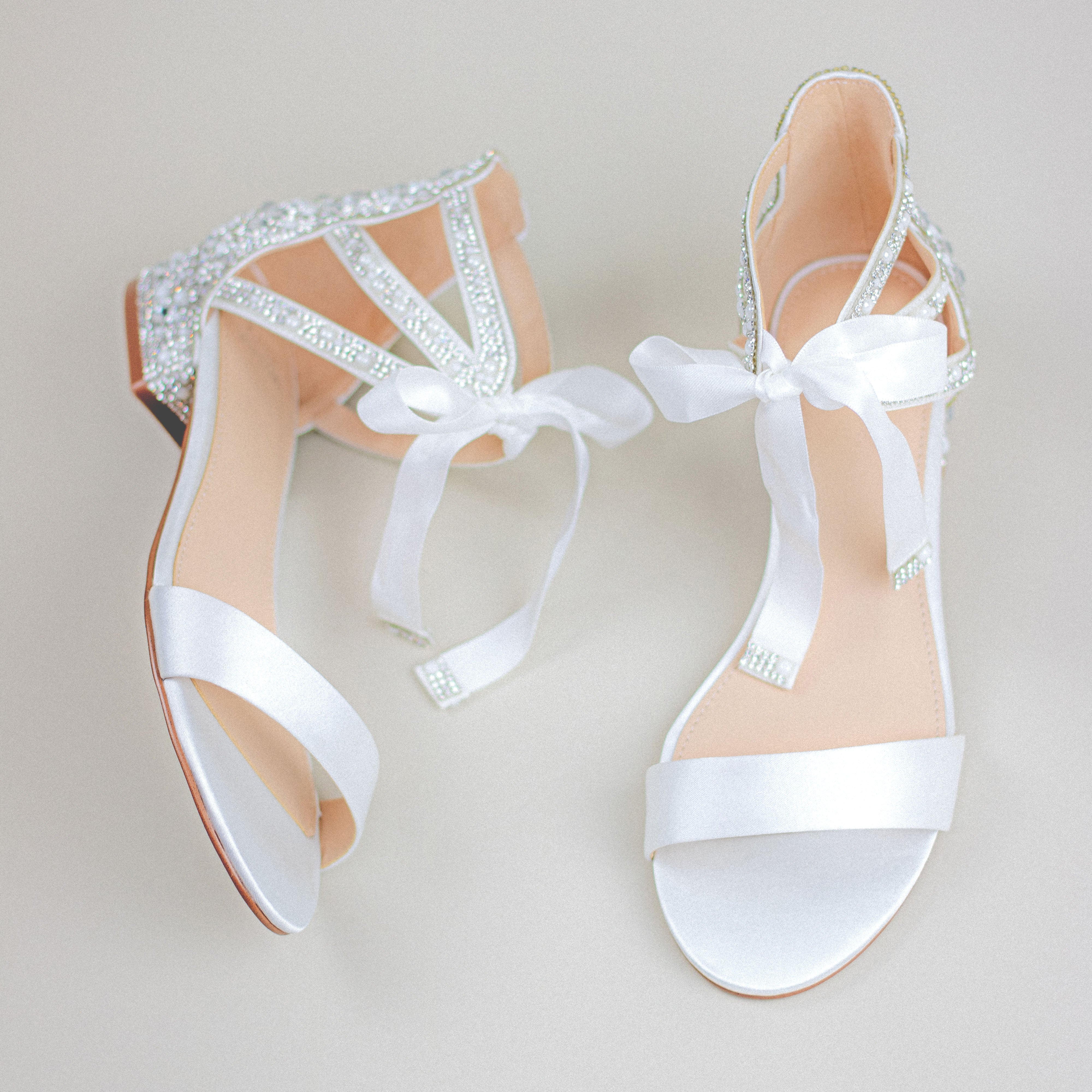Abbie Ivory With Pearls & Jewels | Comfortable Wedding Flats