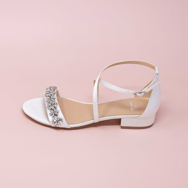 Camila Ivory with sparkly embellishment | Comfortable Wedding Flats ...