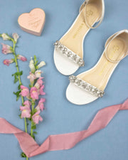 Wedding Shoes Rhinestone Bridal Flat - Finn Ivory - Kate Whitcomb Shoes