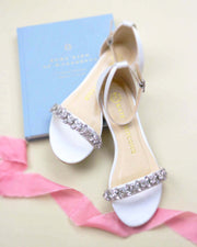 Wedding Shoes Rhinestone Bridal Flat - Finn Ivory - Kate Whitcomb Shoes