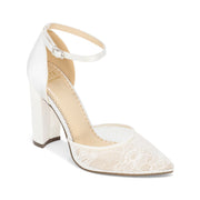 Wedding Shoes Lace High Heel - Hailey Ivory - Kate Whitcomb Shoes