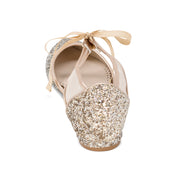 Olivia Rose Gold -Wedding Shoes Glitter Ballet Flat - Kate Whitcomb Shoes