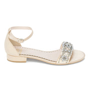 Wedding Shoes - Aerin Champagne with Pearl and Rhinestone - Kate Whitcomb Shoes