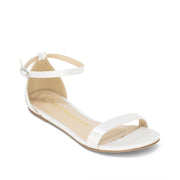 Wedding Shoes Satin Flat - Flora Ivory - Kate Whitcomb Shoes