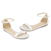 Wedding Shoes Satin Flat - Flora Ivory - Kate Whitcomb Shoes