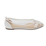 Bridal Shoes Lace Flats - Avery Ivory - Kate Whitcomb Shoes