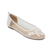 Bridal Shoes Lace Flats - Arden Ivory - Kate Whitcomb Shoes