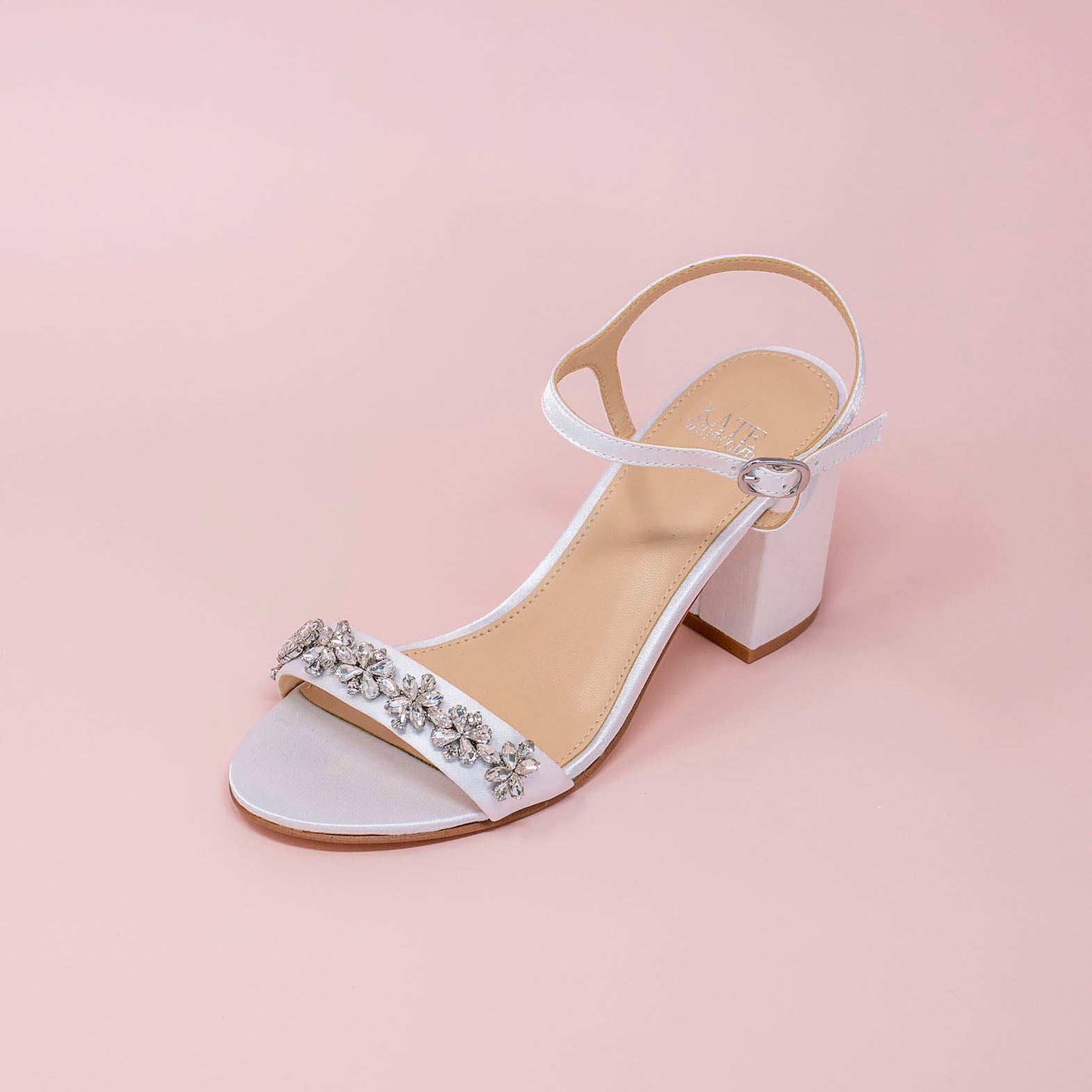 Kate Whitcomb Pearl Wedding shoes | Mira Ivory | Comfortable Block