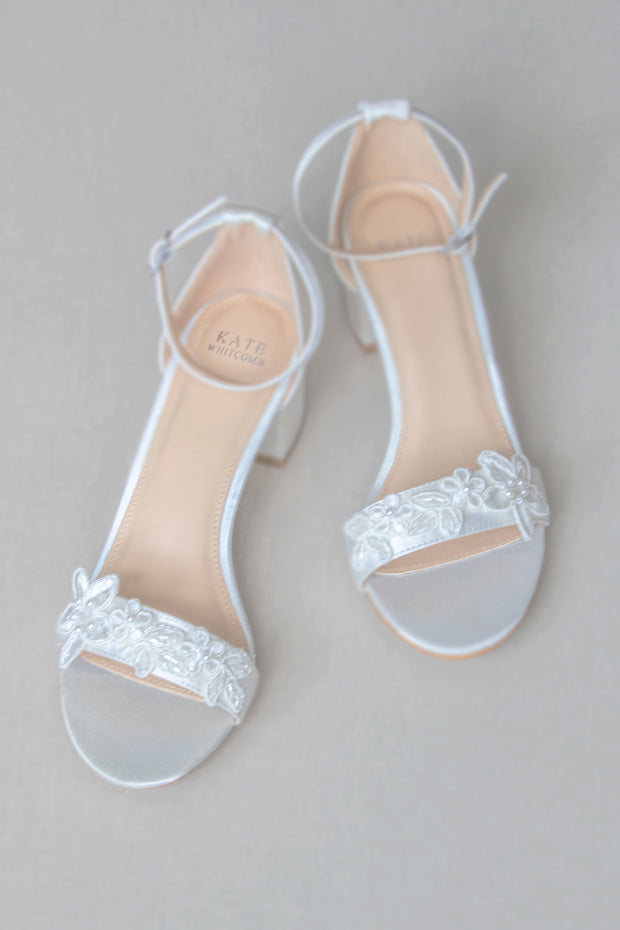 Kate Whitcomb Wedding Block Heels | Nori Ivory| Comfortable Shoes ...