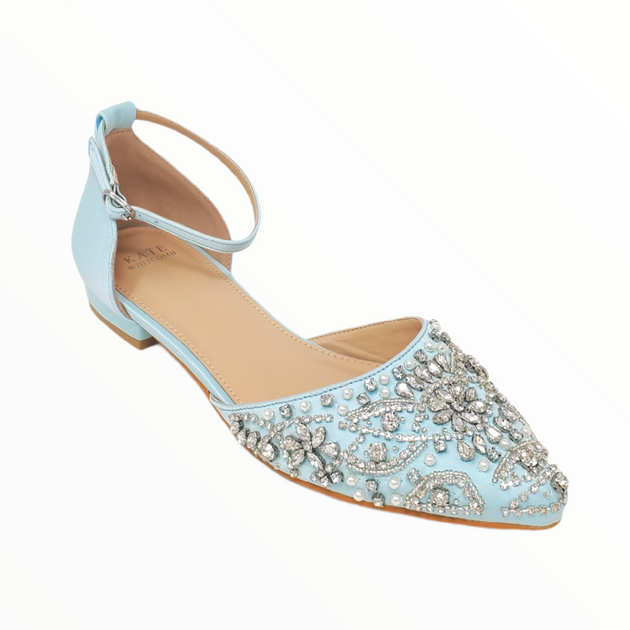 Kate Whitcomb Shoes Mckinley Blue Wedding Flats