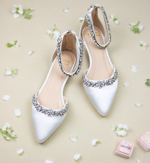 Comfortable Wedding Flats With Stunning Rhinestone Details | – Kate Whitcomb Shoes
