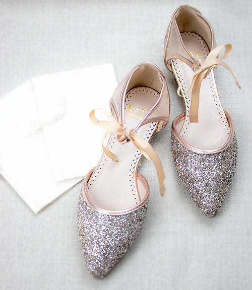 Wedding flats sales rose gold