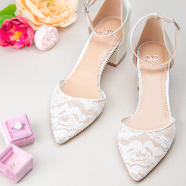 Tall Lace Pearl Bridal Shoes Party Dress Shoes – TulleLux Bridal Crowns &  Accessories